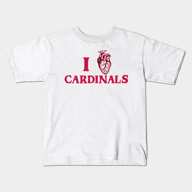 I HEART CARDINALS - CARDINALS FAN Kids T-Shirt by HamzaNabil